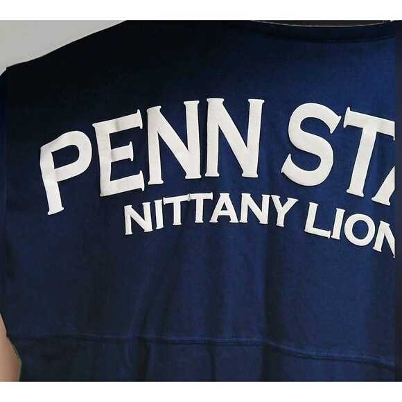 Penn State Nittany Lions Women's L Spirit Jersey Oversized V-Neck Navy Tee NCAA - Picture 4 of 9